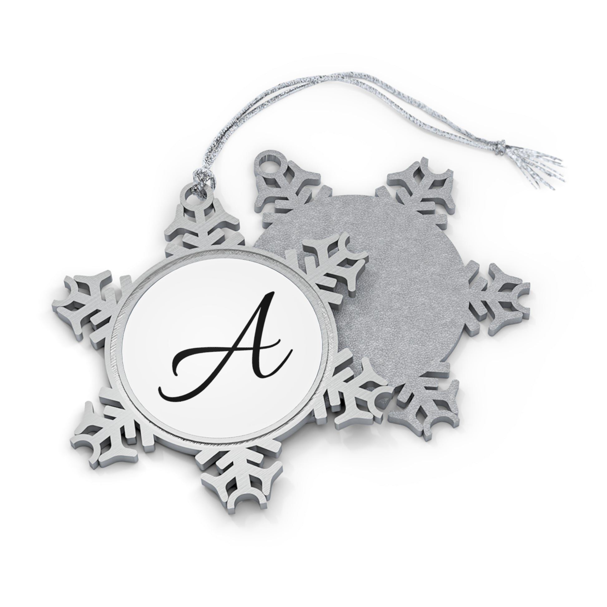 Pewter Snowflake Ornament (Letter A) - CRAV Company