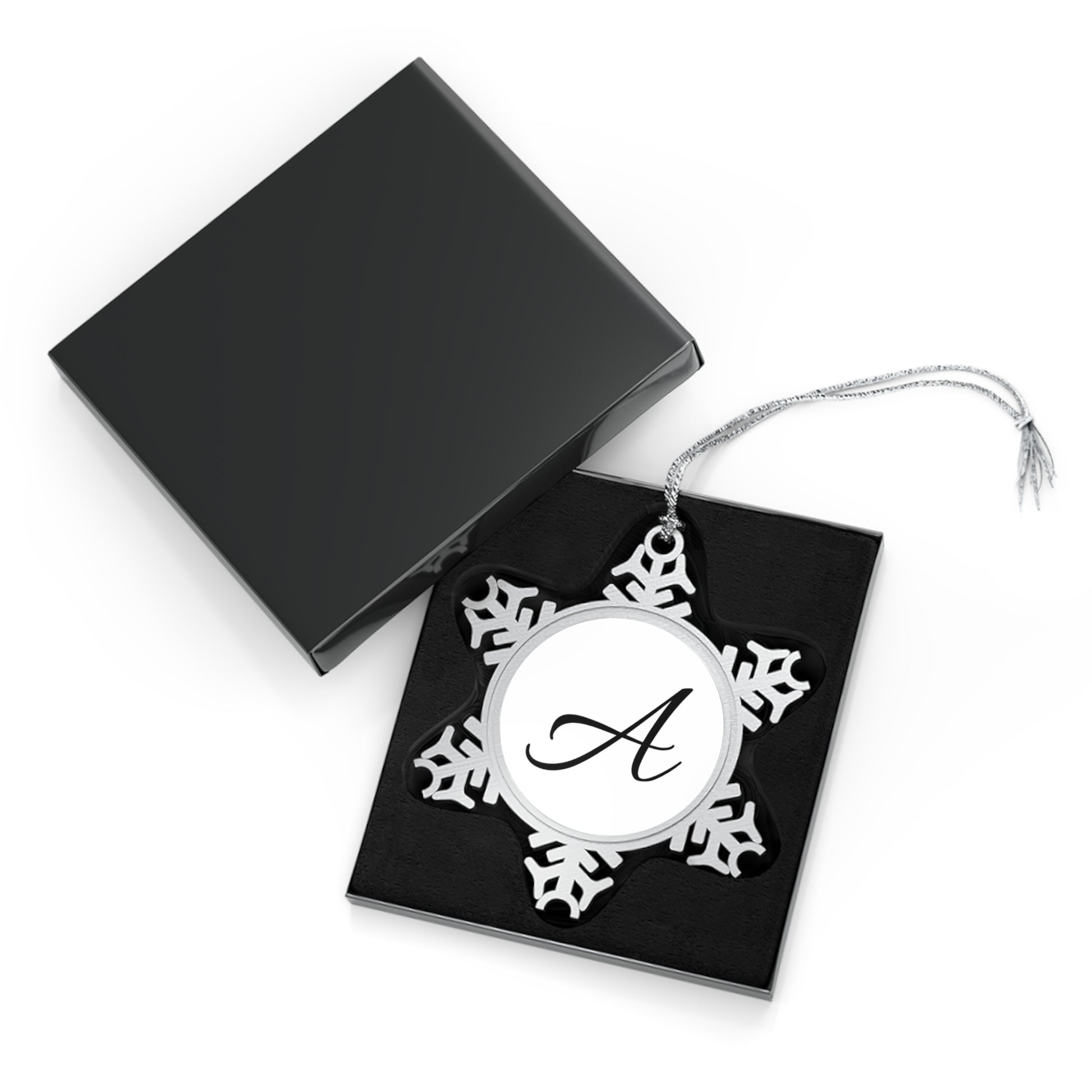 Pewter Snowflake Ornament (Letter A) - CRAV Company